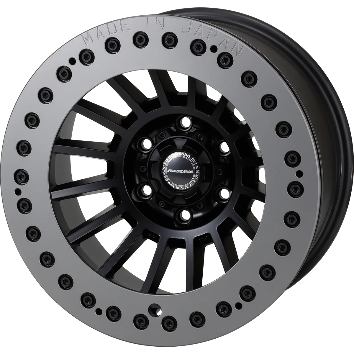Desert Racer Beadlock JP SOLID BLACK & SOLID SILVER
