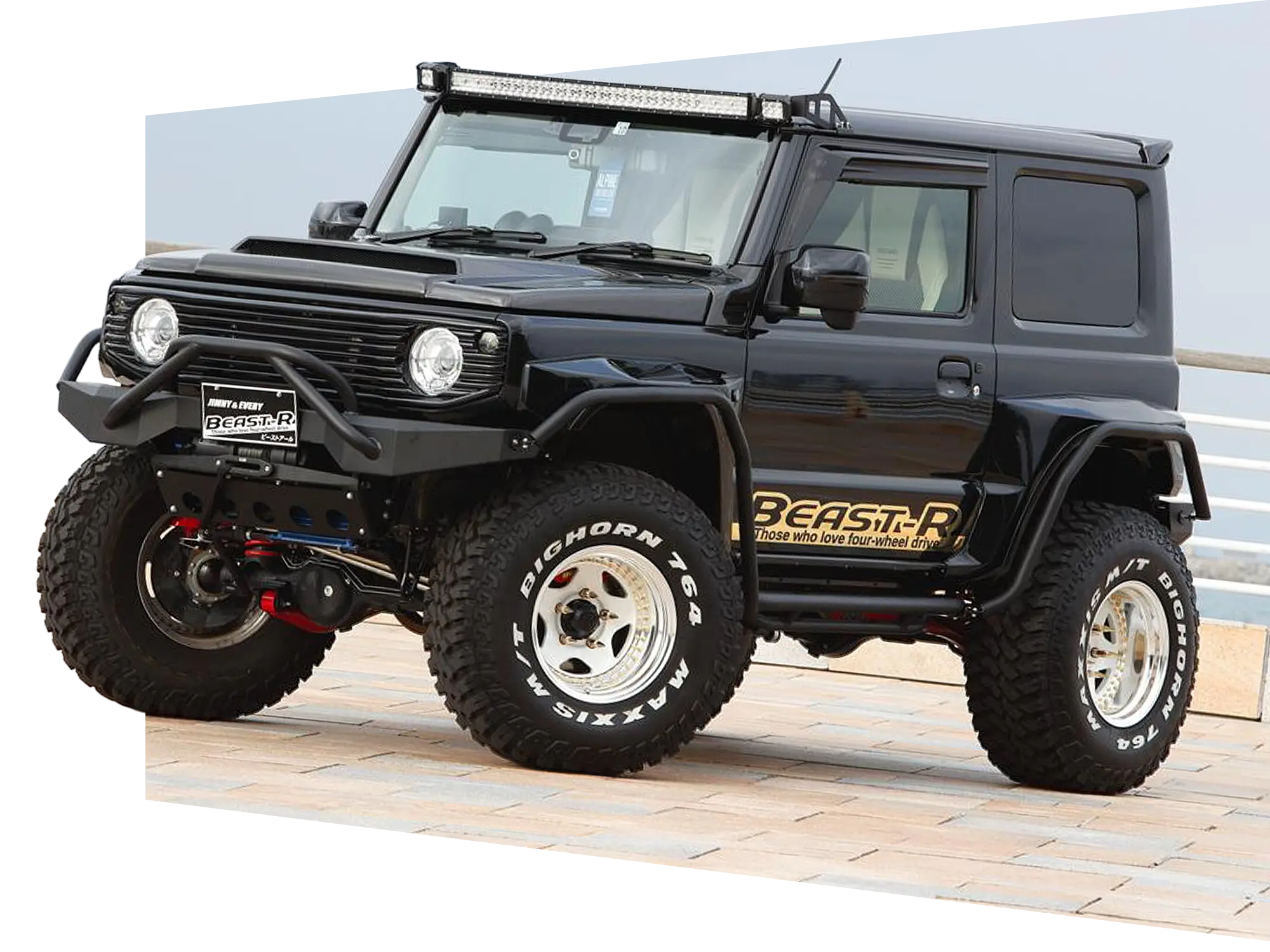 ZZYZX forgedを装着した黒のJimny