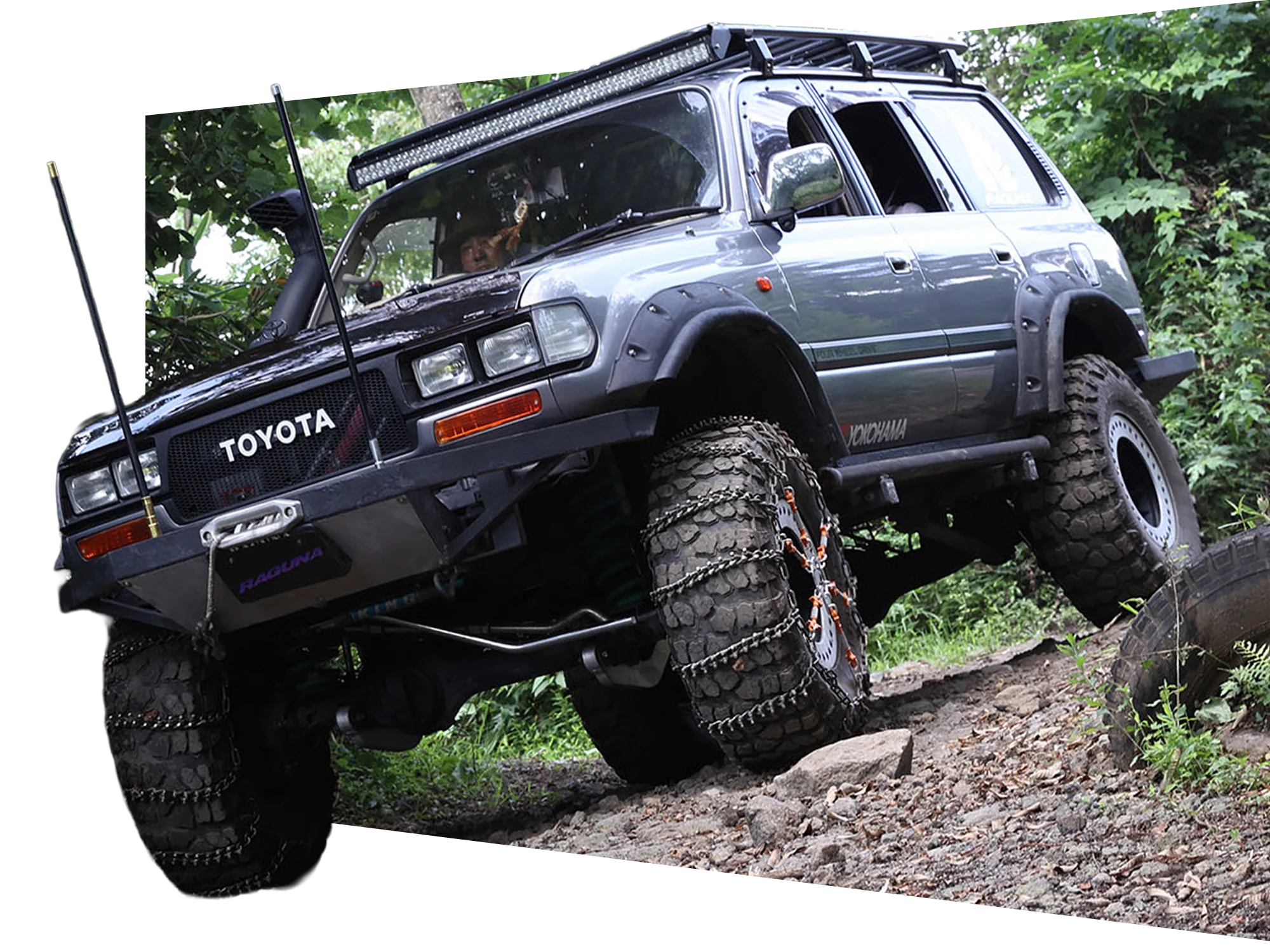 Land Cruiser 80 with Offroad Spike Chain